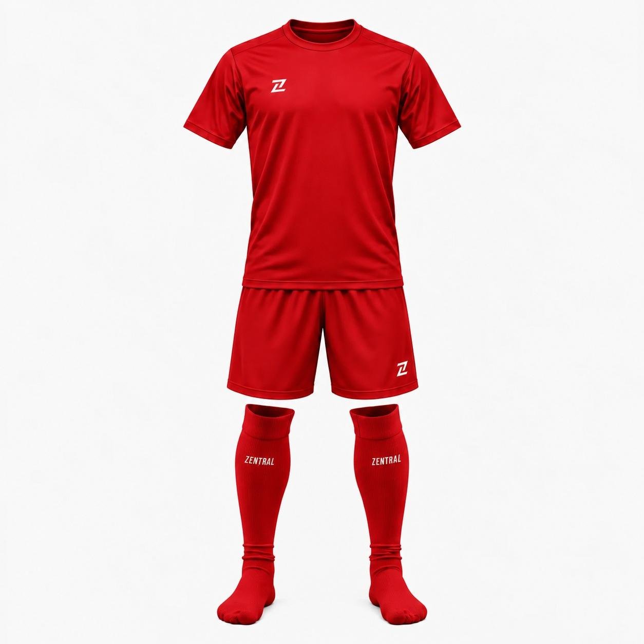 Conjunto entrenamiento calcetas Rojo