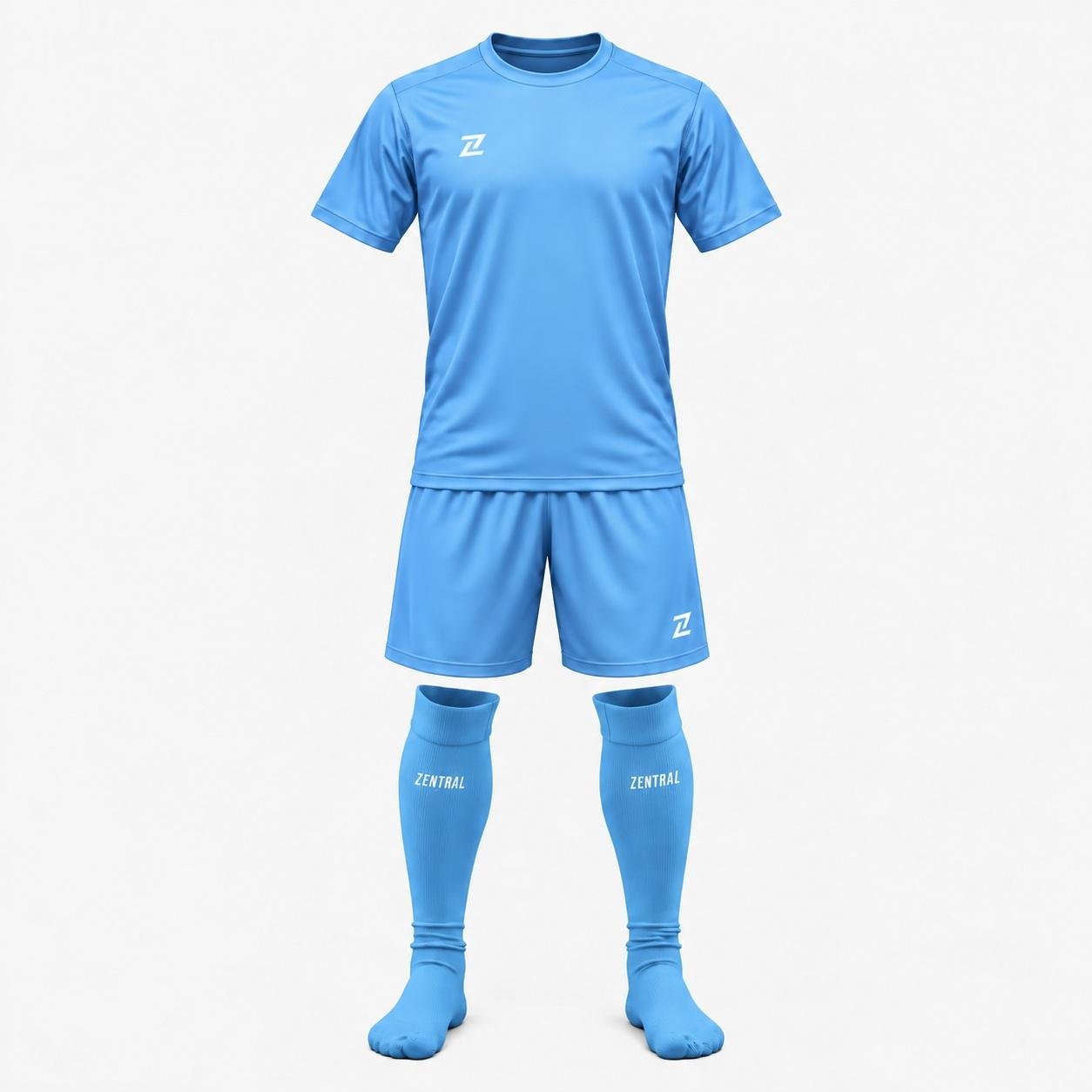 Conjunto entrenamiento calcetas Celeste
