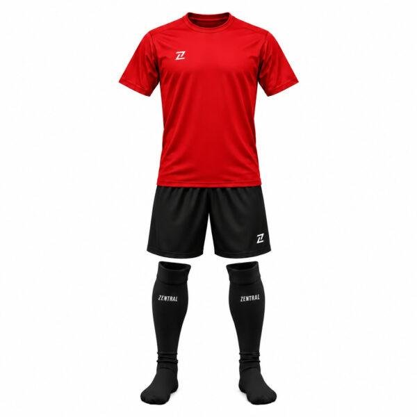 Conjunto entrenamiento calcetas Rojo